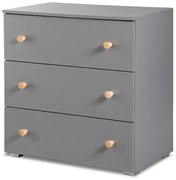 Sivá detská komoda VALLE