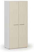 Šatníková skriňa s výsuvom PRIMO WHITE, 800 x 420 x 1781 mm, biela/breza