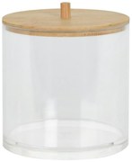 Kúpeľňová nádoba Elegan 1, číra/s drevenými prvkami, O