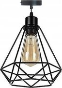Toolight - Stropná lampa Reno 1xE27 180986D, čierna, OSW-00015