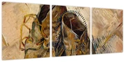 Obraz - Vincent van Gogh, Shoes, reprodukcia (s hodinami) (90x30 cm)
