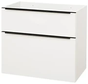 Mereo Mereo, Mailo, kúpeľňová skrinka 81 cm, čierne madlo, MER-CN541SB