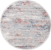 TA Koberec G509C WHITE/SALMON PORTLAND KOLO Biely Okrúhly Rozmer: 100x100 cm