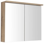 Aqualine Aqualine, KAWA STRIP Galérka s LED osvetlením 80x70x22cm, dub emporio, WGL38S