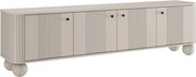 TV stolík Vespera 4D 187 cm - kašmírová / čierna / kašmírové nohy