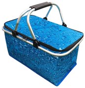 Skladací piknikový termo kôš COOLANZA, modrý