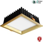 APLED-LED Podhľadové SQUARE WOODLINE LED/12W/230V 4000K 17x17 cm borovica masív