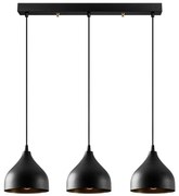 Čierne závesné svietidlo s kovovým tienidlom Tattoo – Opviq lights