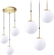 Toolight - Závesná lampa 3xE27, zlatá-biela, OSW-08193
