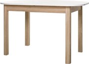 Rozkladací jedálenský stôl Toledo 120x90 cm, dub sonoma/biely%