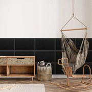 Zamatový čalúnený panel - Obdĺžnik - 50x40cm Farba: Čierna