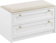 Lavica Rel LWK biela/béžová