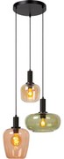 Lucide 45408/13/99 - Luster na lanku ILONA 3xE27/40W/230V čierna/béžová