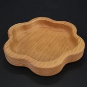 AMADEA Drevená miska v tvare kvety, masívne drevo, rozmer 12x12x2 cm