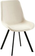 Jedálenská stolička Lewes - zamat - Krémová