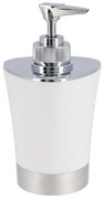 Dávkovač mydla Cuesta, biela/s chrómovými prvkami, 280 ml