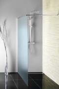 Aqualine Sapho, WALK-IN stena na inštaláciu na múr so vzperou, jednodielna, 1100 mm, matné sklo