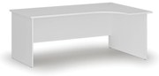 Rohový kancelársky písací stôl PRIMO WHITE, 180x120 cm, pravý, biela