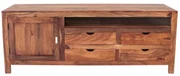 TV stolík Amba 180x70x45 z indického masívu palisander Super natural