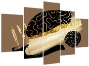 Obraz - Abstrakcia golden brown N⁰3 (150x105 cm)