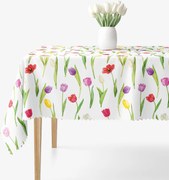 Goldea hranatý teflónový obrus - farebné tulipány 140 x 220 cm