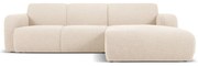 Béžová rohová pohovka z textílie bouclé (pravý roh) Molino – Micadoni Home