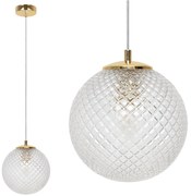 Závesne svietidlo Cannes, 1x číre sklenené tienidlo (fi 20 cm), G