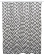 BISK Erga Peva, sprchový záves s háčikmi (12ks) 200x180 cm, šedá vzor Kira, ERG-08090