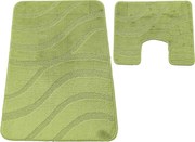 DY Kúpeľňová sada koberčekov s výrezom Symphony - zelená
