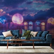 Fototapeta - Planéty na vode (147x102 cm)