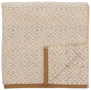 Bavlnená osuška v horčicovej farbe/krémová 140x70 cm Malú – Bloomingville