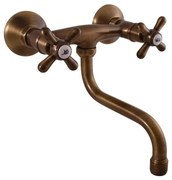 RAV Slezák MK101.5/21SM - Umývadlová/drezová batéria MORAVA RETRO stará mosadz