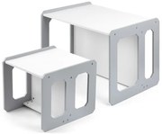 Detský stôl Stella 3v1 sivý so stoličkou