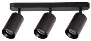 Bodové svietidlo Pipe, 3x čierne kovové tienidlo, b