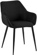 Jedálenská stolička Luena látka - čierna