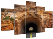 Obraz - tunel v skale (150x105 cm)