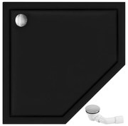 Rea Diamond - akrylátová sprchová vanička 90 x 90 x 5 cm + sifón, čierna, REA-K8543