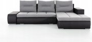 Rohová sedačka Ottaro (sivá čierna) (p)