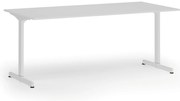 Kancelársky stôl PRIMO BETA, 180x90 cm, biela podnož, biela