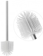 Erga Silka, silikónová WC kefa, biela-chrómová, ERG-YKA-V.WCZB-SILKA