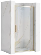 Rea Rapid Swing, 1-krídlové sprchové dvere 100 x 195 cm, 6mm číre sklo, zlatý lesklý profil, REA-K5619