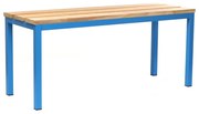 Lavica do šatne 100 x 35 x 45 cm, modrá - ral 5012