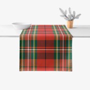 Goldea behúň na stôl 100% bavlnené plátno - červené káro 20x120 cm