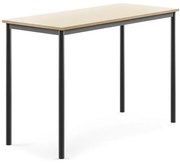 Stôl SONITUS, 1400x600x900 mm, HPL - breza, antracit