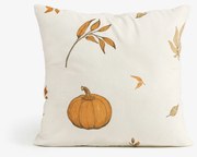 Goldea flanelová obliečka na vankúš - jesenné tekvice a lístky 40 x 40 cm