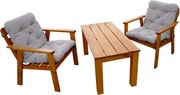 Set nábytku ATLANTA borovica, 2 kreslá, 1 stôl
