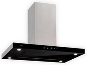 Klarstein Valeria, digestor, 90 cm, ostrovčekový, 650 m³/h, dotykový panel, LED, sklo, nehrdzavejúca oceľ, čierny