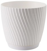 Kvetináč Mika s podstavcom 13 cm biely