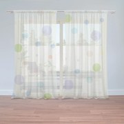 Sablio Záclony Trojfarebné bodky: 2ks 150x250cm