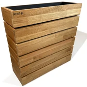 Dekorstudio Drevený dubový kvetináč do interiéru aj exteriéru 60x60x20cm